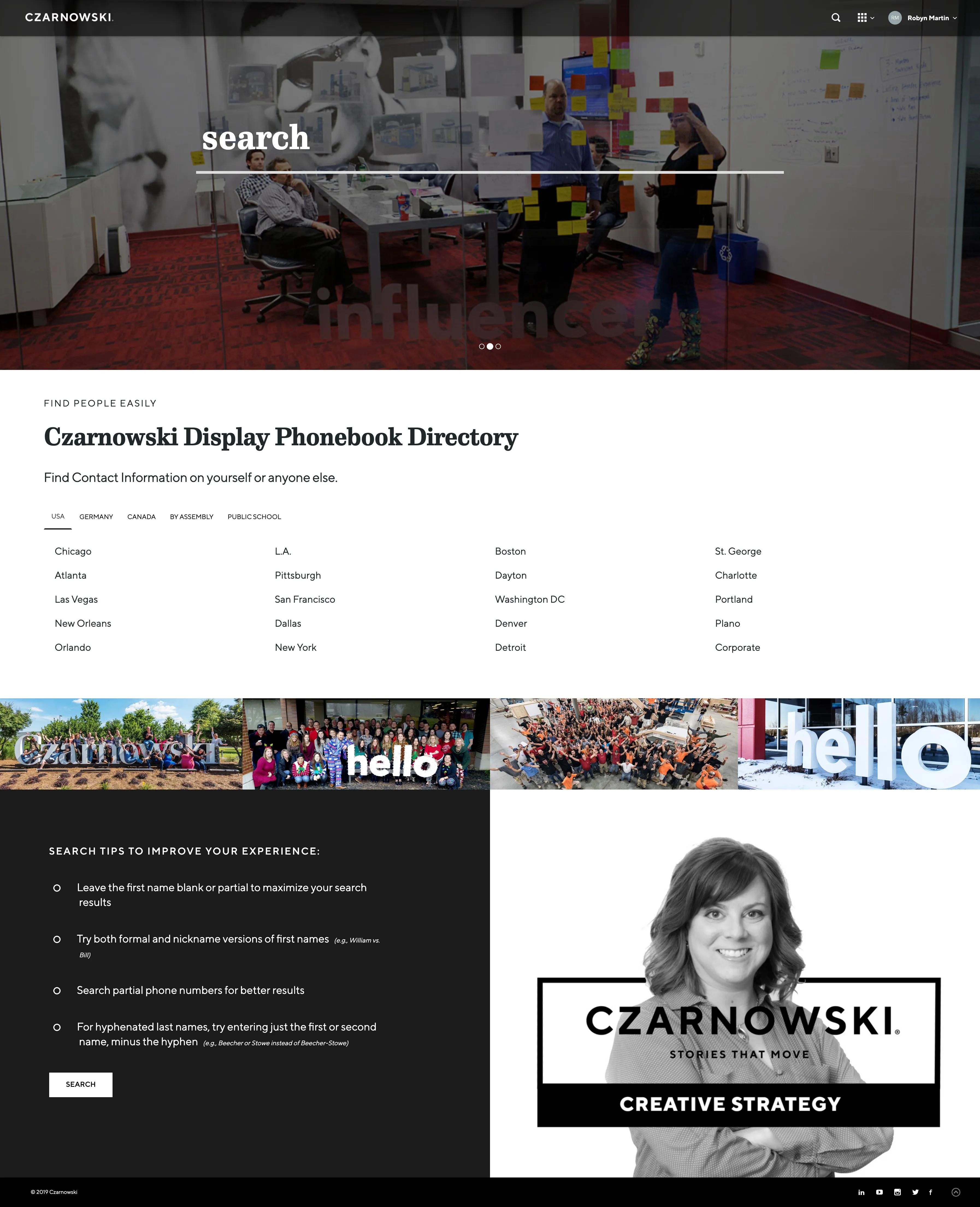 Czarnowski Phonebook homepage