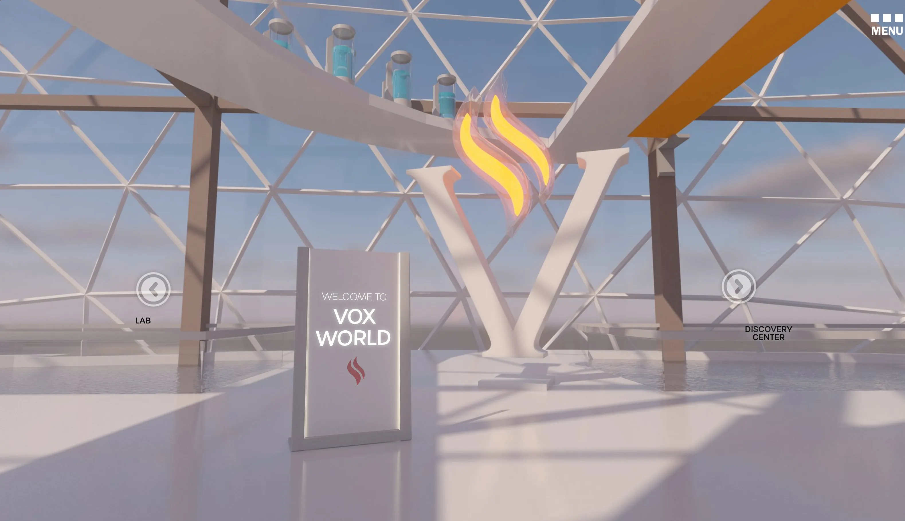 Voximetry 360 virtual conference lobby