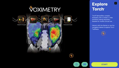 Voximetry virtual environment with Explore Torch signage